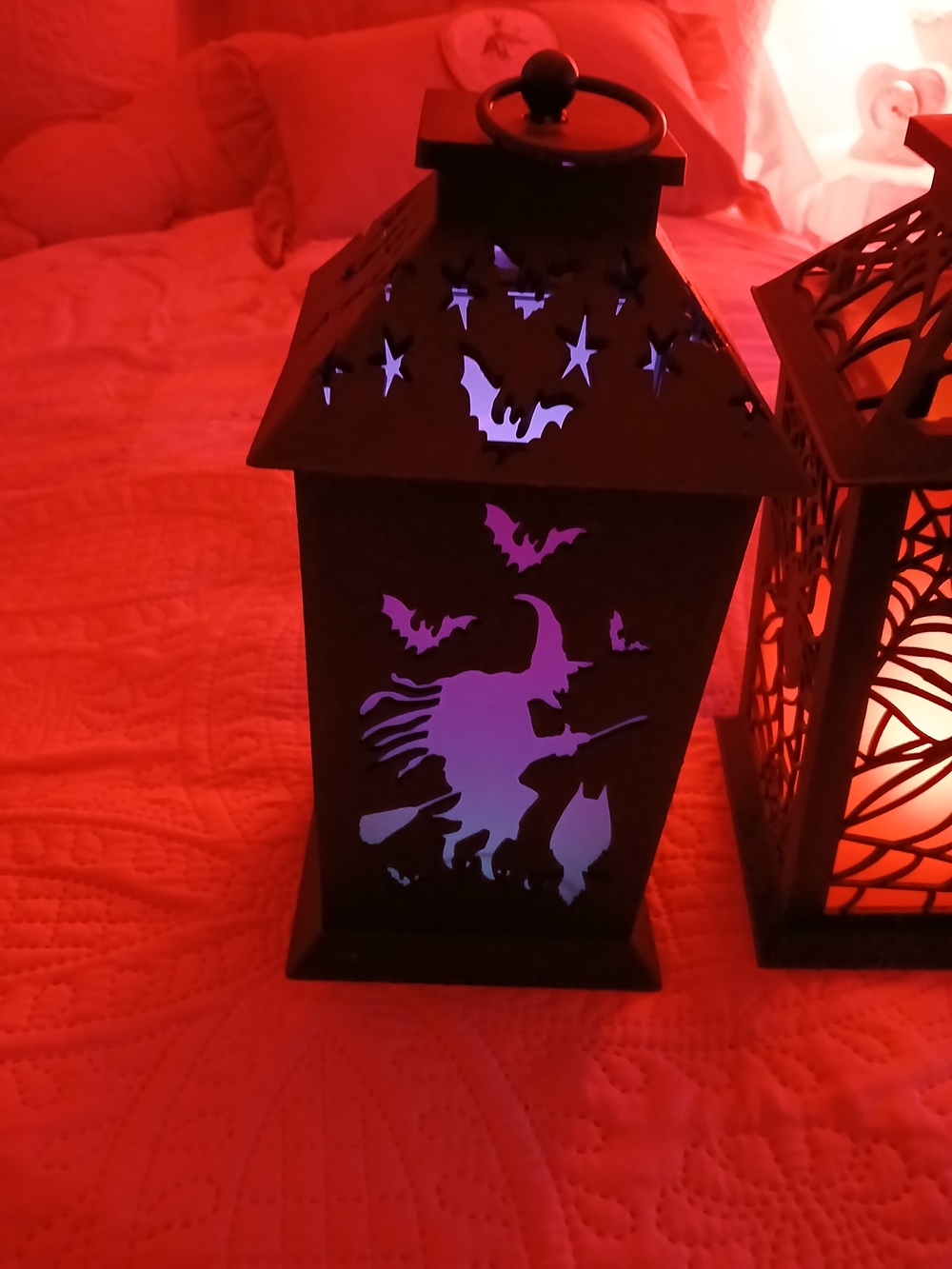 Halloween Flashing Lantern Set Of 2! - Picture 2 of 3